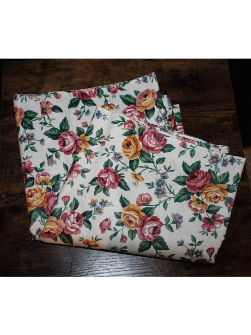 Longaberger 100% Cotton Window Valance Garden Splendor 74" x 17 1/2" Set of 2